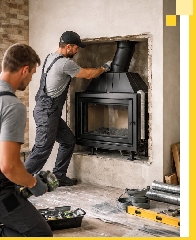 Установка каминных топок в Воронеже: монтаж, подключение