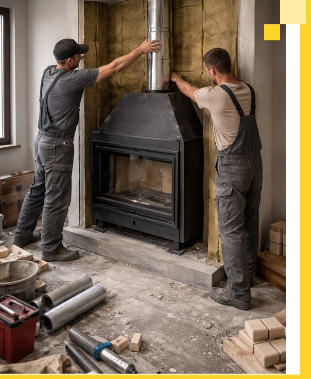 Изготовление и монтаж закрытых каминов в Воронеже под ключ