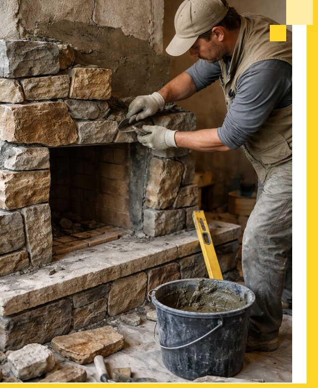 Изготовление и установка каменных каминов под ключ в Воронеже