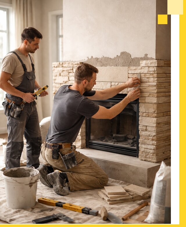 Установка и монтаж каминов для загородного дома в Воронеже