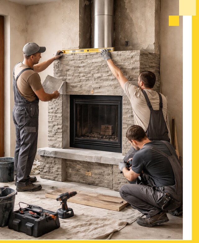 Профессиональный монтаж каминов под ключ в Воронеже для дома