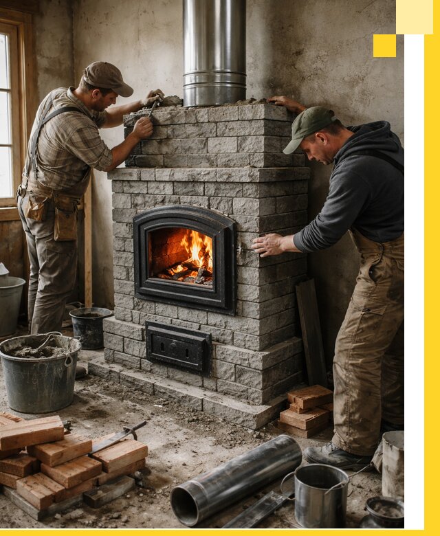 Производство, поставка и монтаж дровяных печей в Воронеже