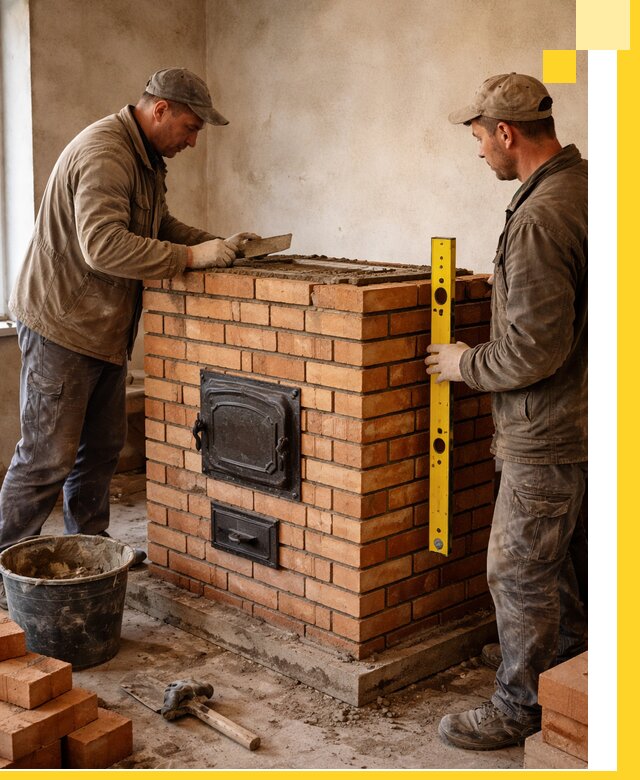 Отопительные печи под ключ в Воронеже, установка и сборка