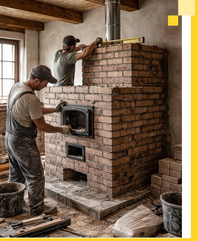 Печи для загородного дома под ключ в Воронеже — монтаж и сервис