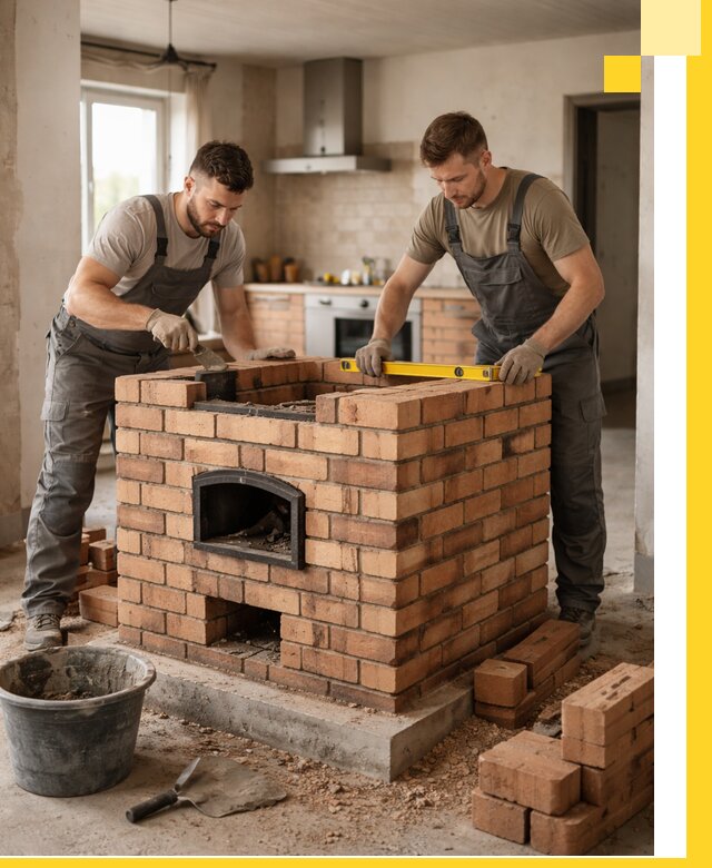 Установка и монтаж печей в частном доме в Воронеже под ключ