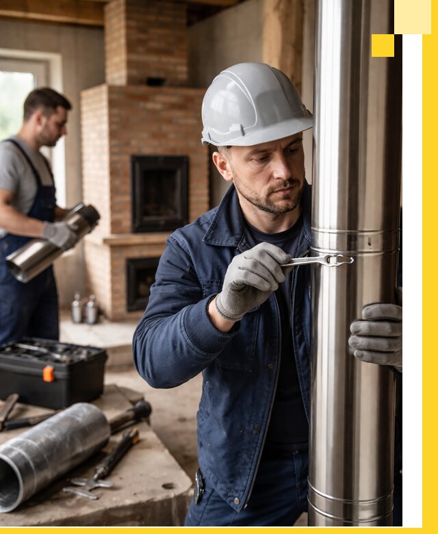 Профессиональный монтаж дымоходов для печей в Воронеже