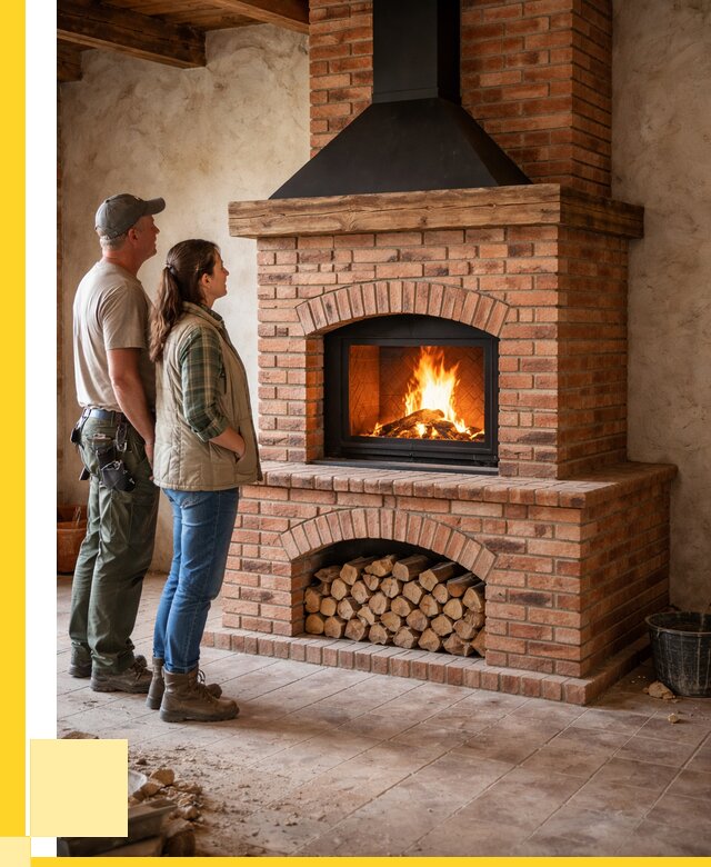 Печи камины из кирпича в Воронеже от 128892 р. | ЭриданВрн