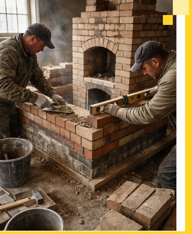 Изготовление и монтаж печей и каминов из кирпича в Воронеже