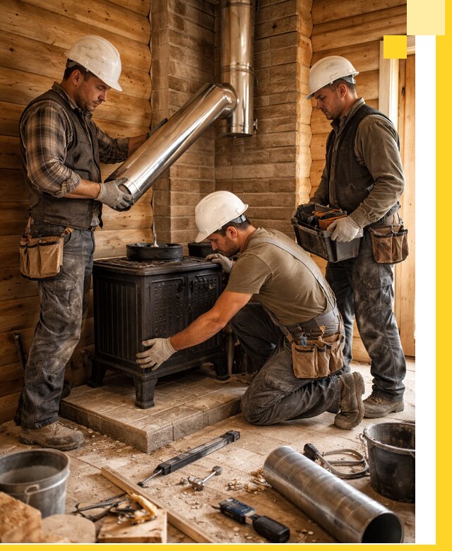 Профессиональный монтаж банных печей и дымоходов в Воронеже