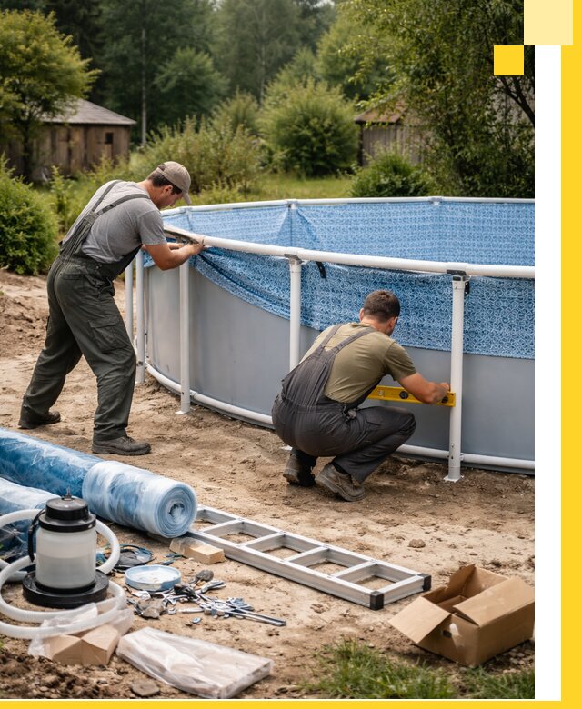 Установка и монтаж каркасных бассейнов в Воронеже под ключ