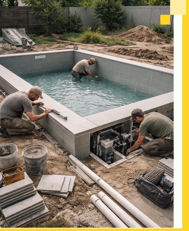 Строительство и монтаж бассейнов для дачи под ключ в Воронеже