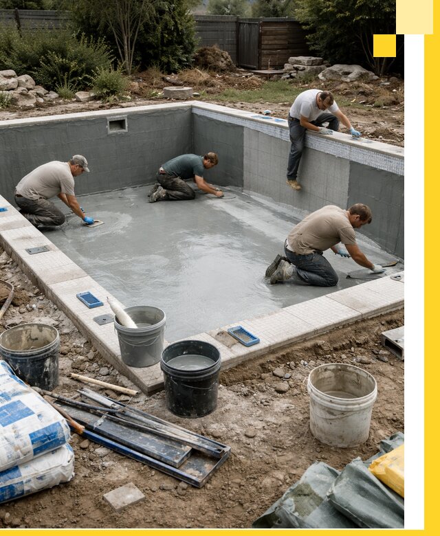 Изготовление и монтаж чаши бассейна под ключ в Воронеже