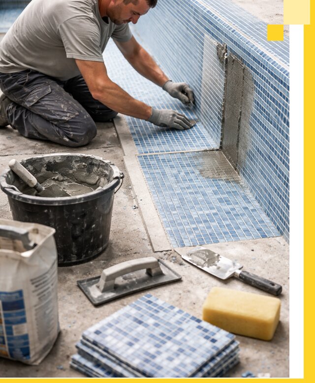 Укладка и ремонт мозаики для бассейнов под ключ в Воронеже