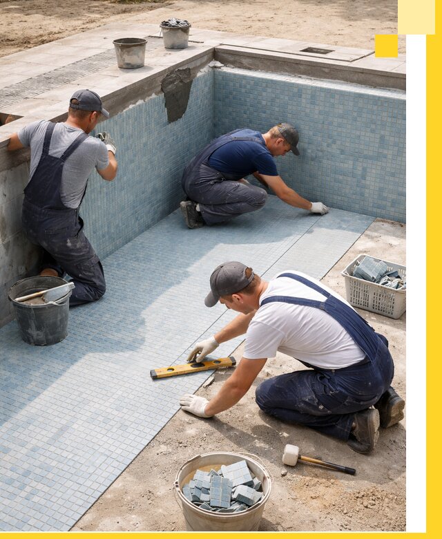 Укладка и установка плитки для бассейнов под ключ в Воронеже