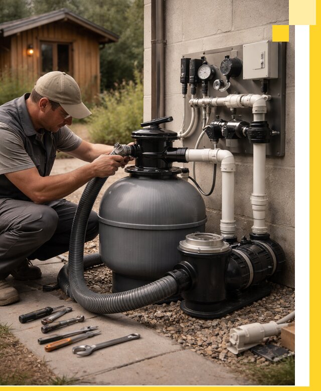 Продажа и монтаж фильтров и насосов для бассейнов в Воронеже