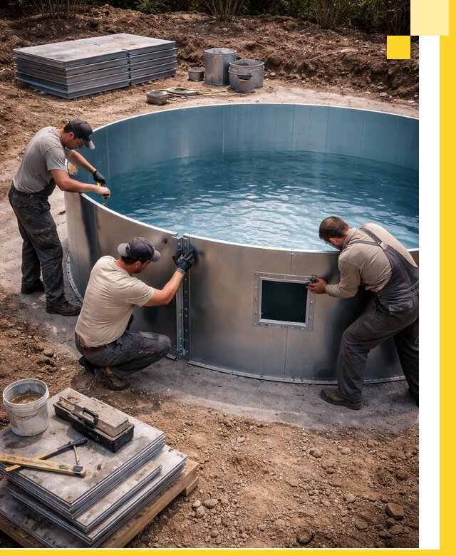 Круглые бассейны под ключ в Воронеже проектирование и монтаж