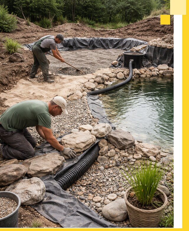 Строительство природных бассейнов и озер в Воронеже под ключ