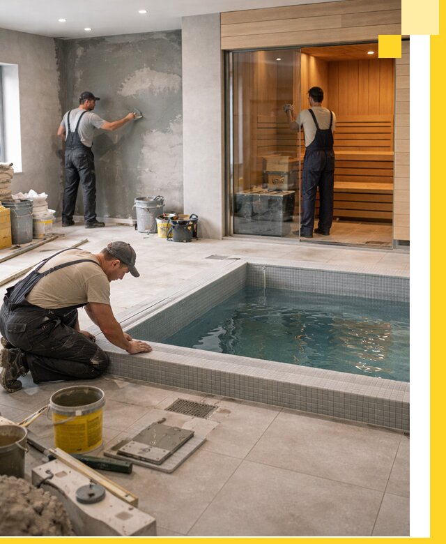 Проектирование и строительство сауны с бассейном в Воронеже