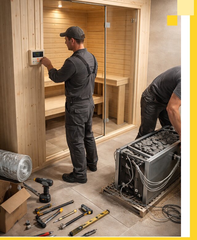 Поставка, установка и монтаж электрических саун в Воронеже