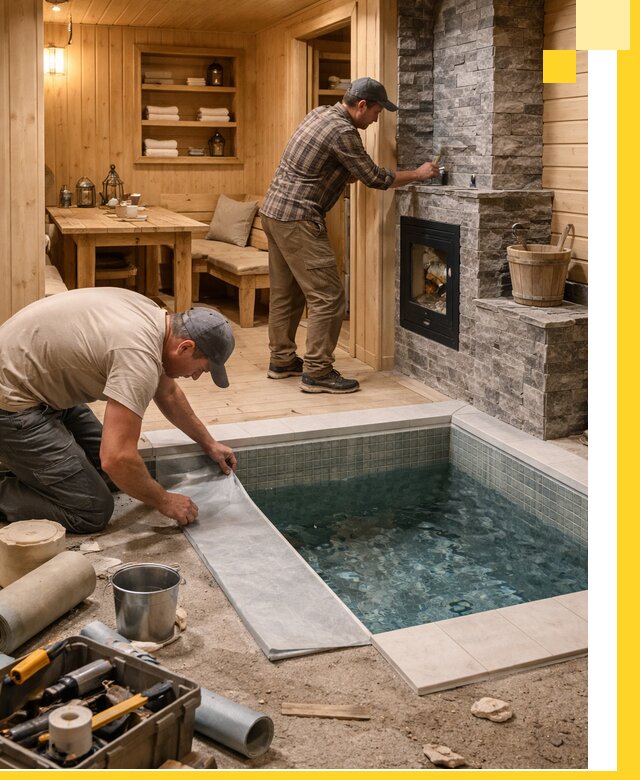 Строительство бань с комнатой отдыха под ключ в Воронеже