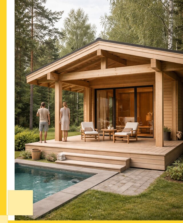 Бани с террасой под ключ в Воронеже от 644460 р. | ЭриданВрн