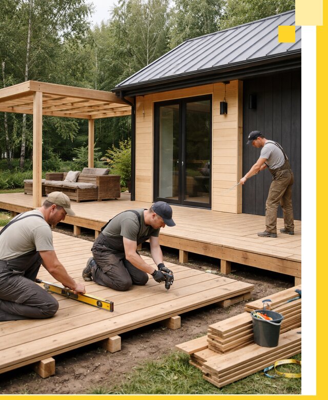 Строительство бань с террасой и бассейном под ключ в Воронеже