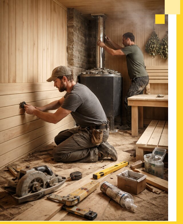 Полное строительство и оснащение парных под ключ в Воронеже