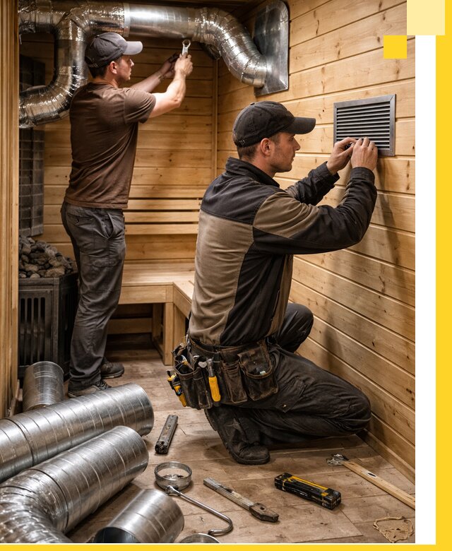 Проектирование и монтаж вентиляции бани в Воронеже под ключ