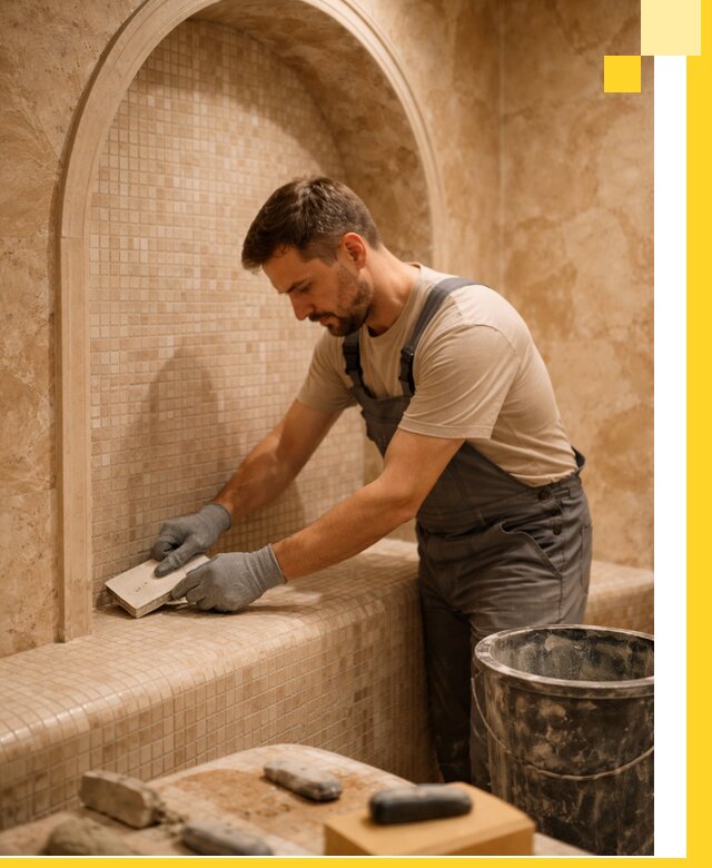 Профессиональная отделка хамамов с мозаикой под ключ в Воронеже