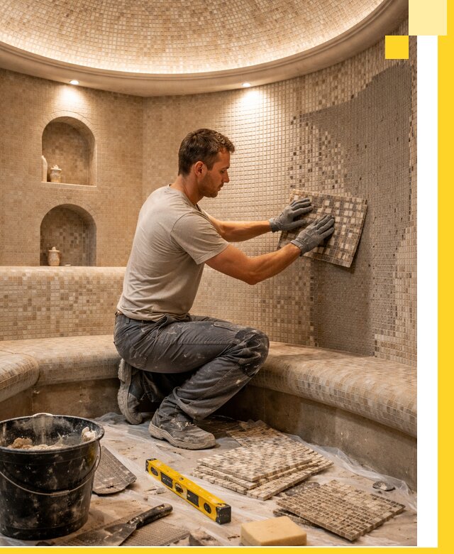 Устройство и монтаж домашнего хамама под ключ в Воронеже