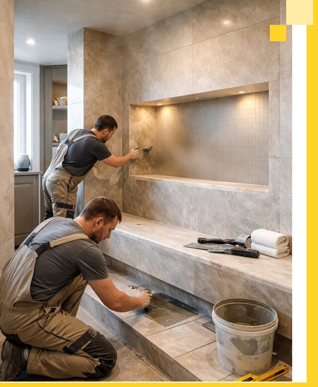 Профессиональное строительство хамама в квартире в Воронеже