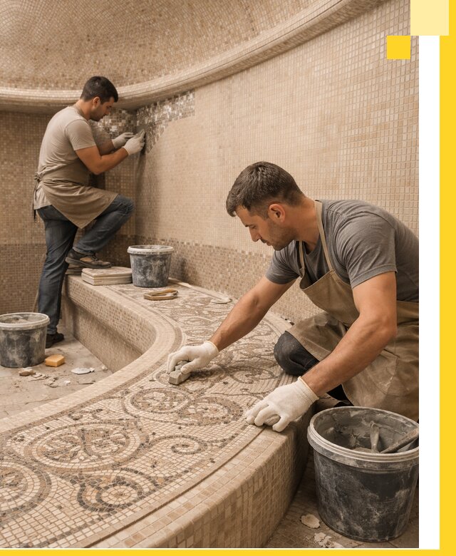 Плитка для хамама в Воронеже, укладка, подбор и поставка