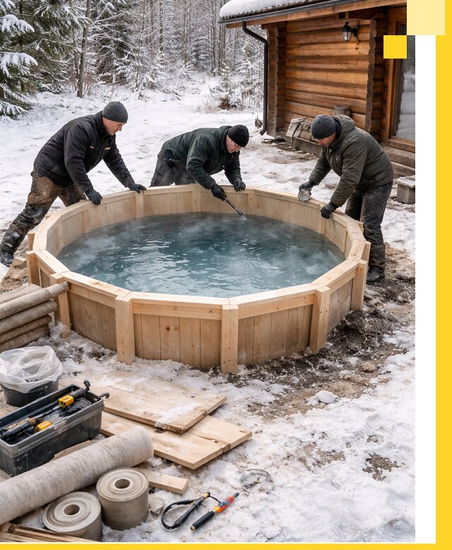 Изготовление и установка ледяных купелей под ключ в Воронеже